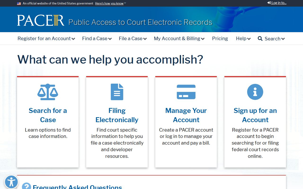 PACER federal court case search separate from Barton County Kansas cases