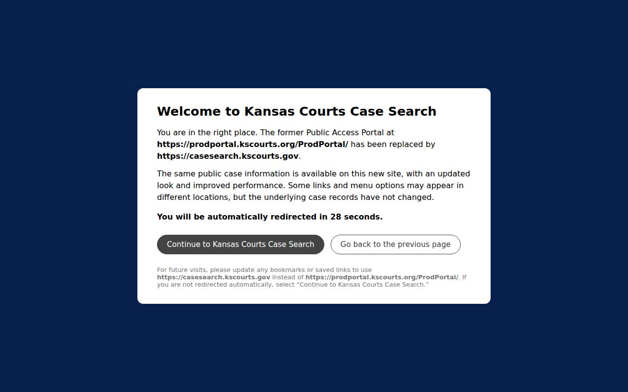 Historical Kansas public access portal used before Barton County CaseSearch