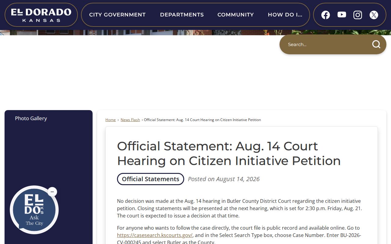 Official Kansas CaseSearch criminal docket navigation example
