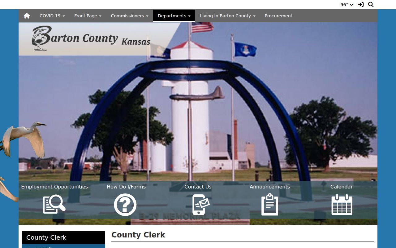 Official Barton County Kansas Open Records Act request instructions